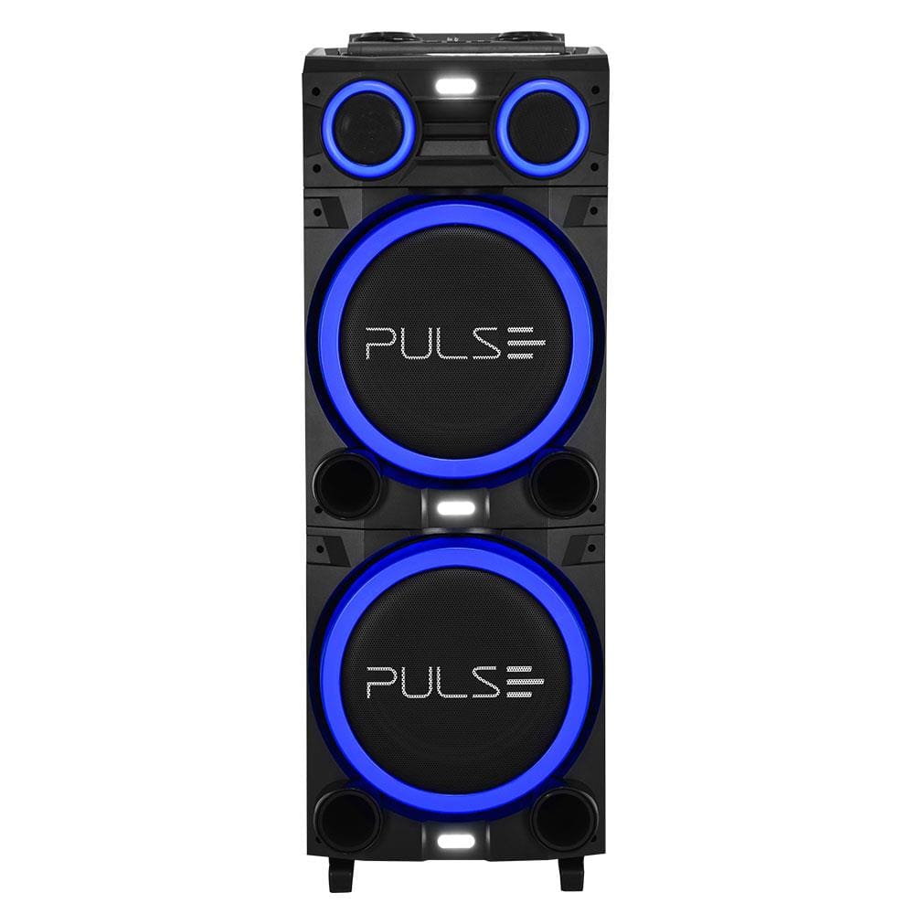 Caixa de Som Torre Multilaser Pulse Double SP156 Bluetooth 2700W RMS Luz LED Bivolt