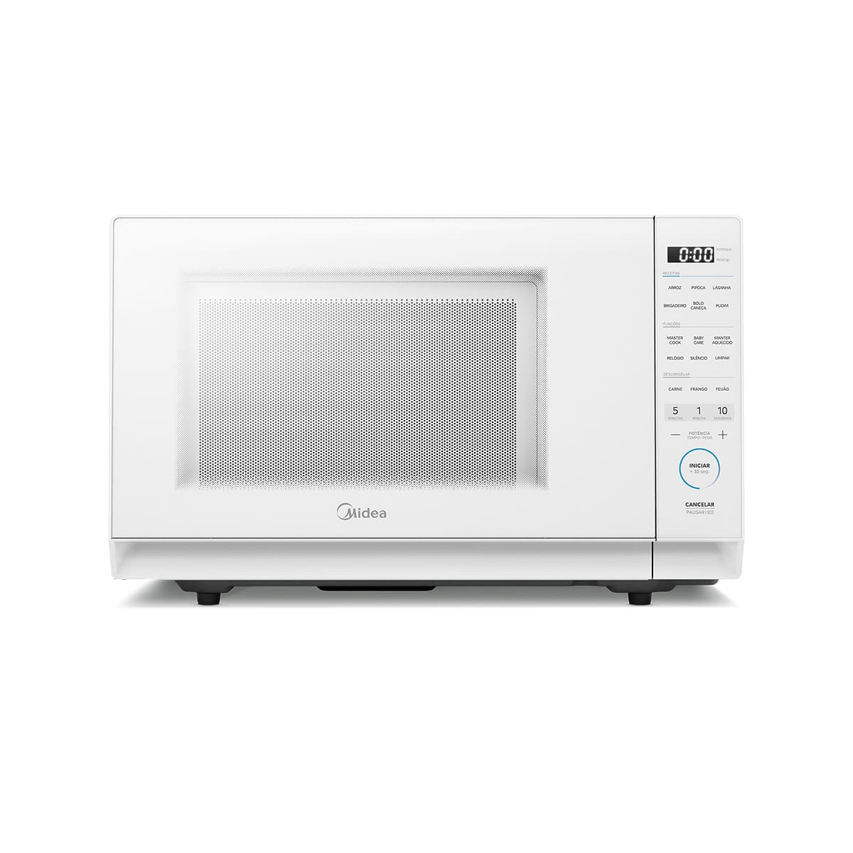 Forno Micro-ondas Midea MasterCook MHP35B 35L MasterClean 10 Níveis de Potência Branco - 220V