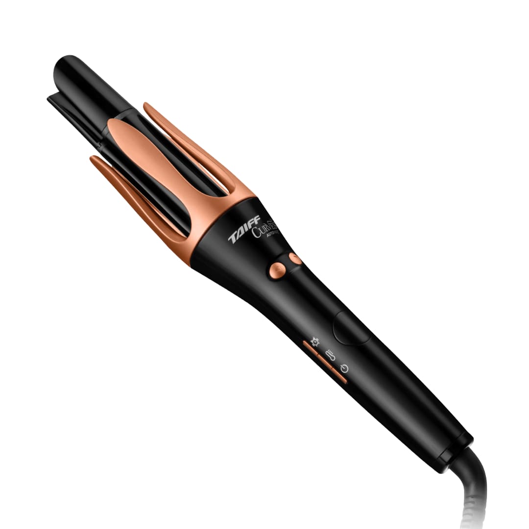 Modelador de Cachos Taiff Curves Automatic 32mm Íons Negativos Bivolt Preto e Cobre