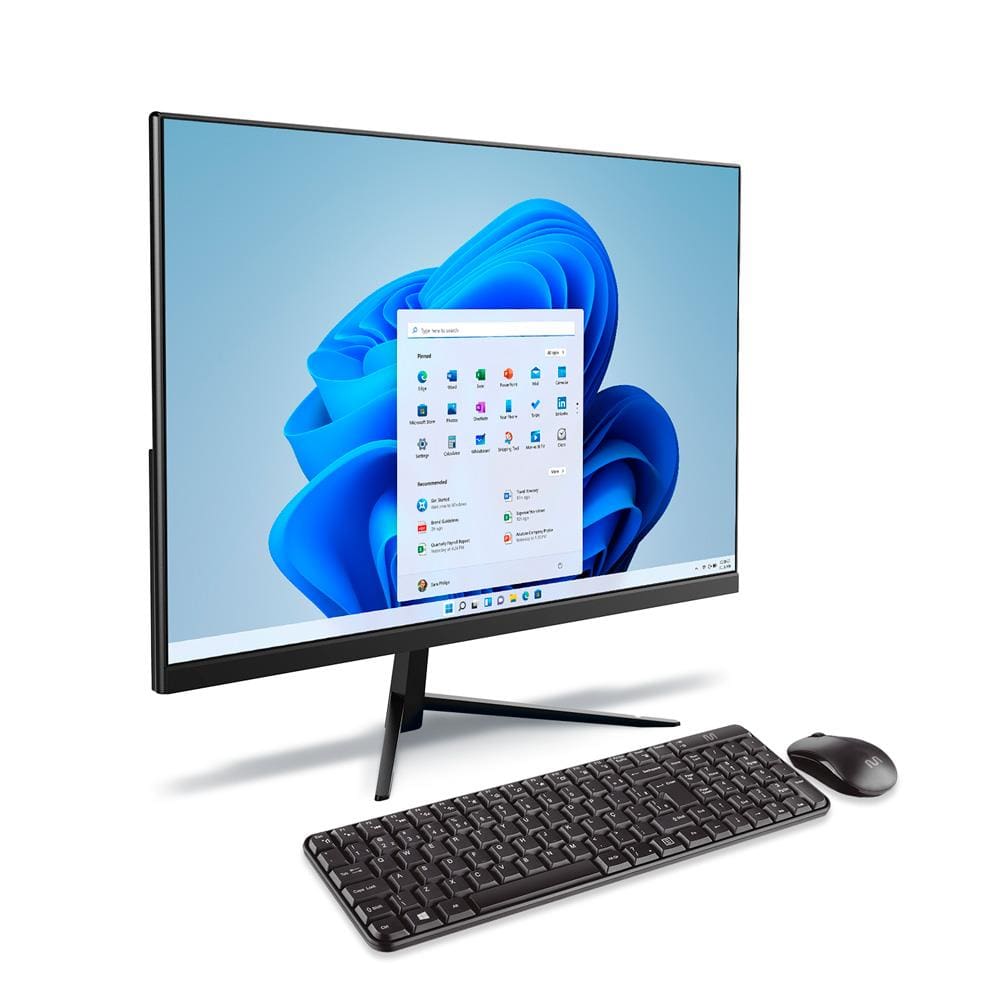 Computador All in One 23,8” Multilaser UB840 FHD Windows 11 Core i3 4GB RAM SSD 128GB Preto