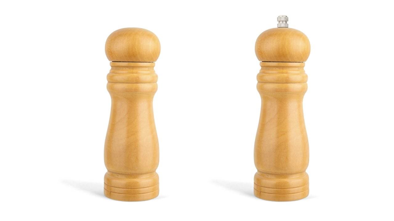 Conjunto Moedor de Pimenta e Saleiro Euro Home 15cm Bambu Sistema Cerâmico Antibacteriano