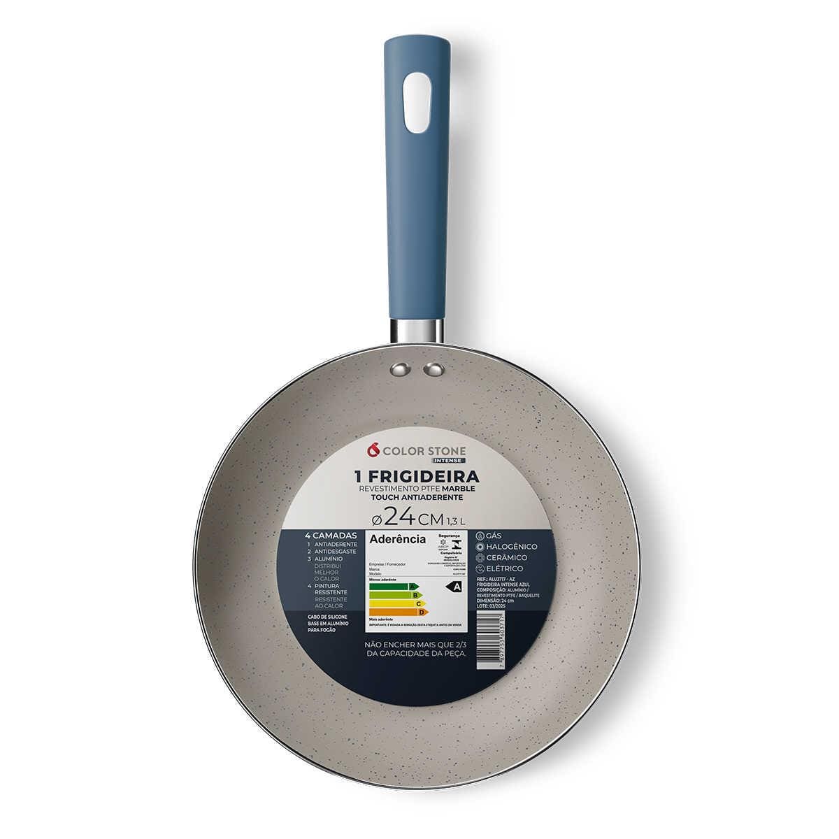 Frigideira Euro Home Intense 24cm Alumínio Antiaderente Cabo Soft Touch