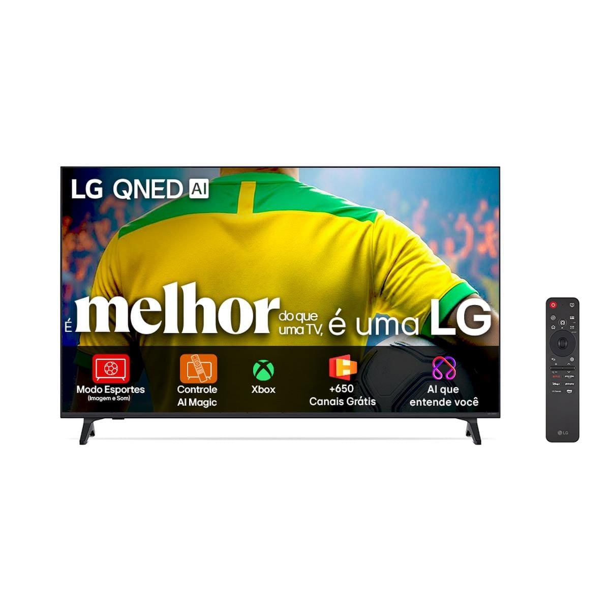 Smart TV 55” LG 4K 55QNED73ASA QNED Processador a7 AI WebOS 25