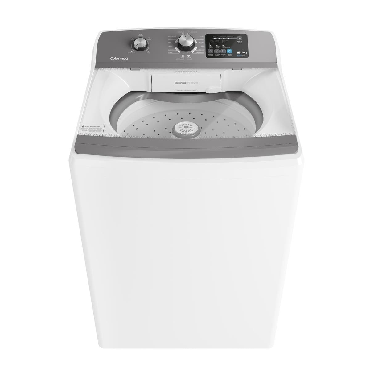 Lavadora de Roupas Colormaq LCA 18 18kg 16 Programas Turbo Lavagem Branca