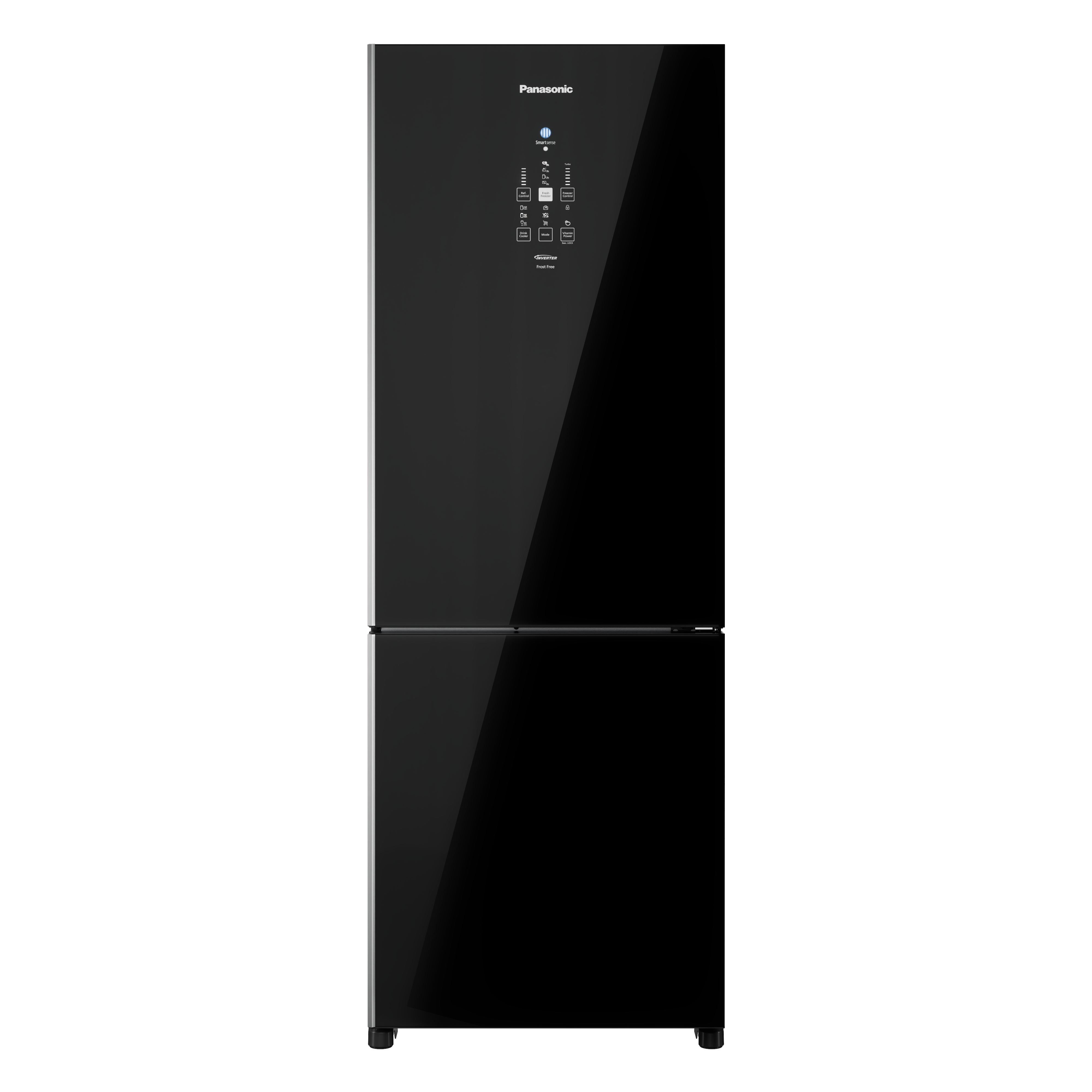 Geladeira Panasonic 511L Bottom Freezer BB71B Black Glass
