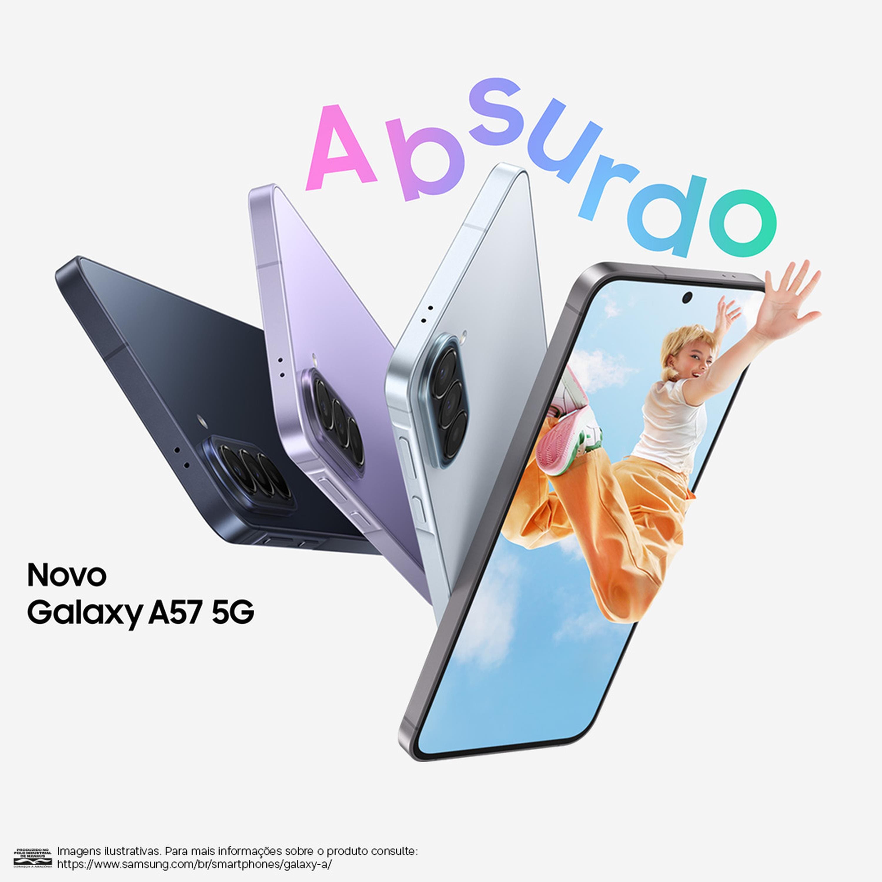 Smartphone Samsung Galaxy A57 5G Tela 6.7