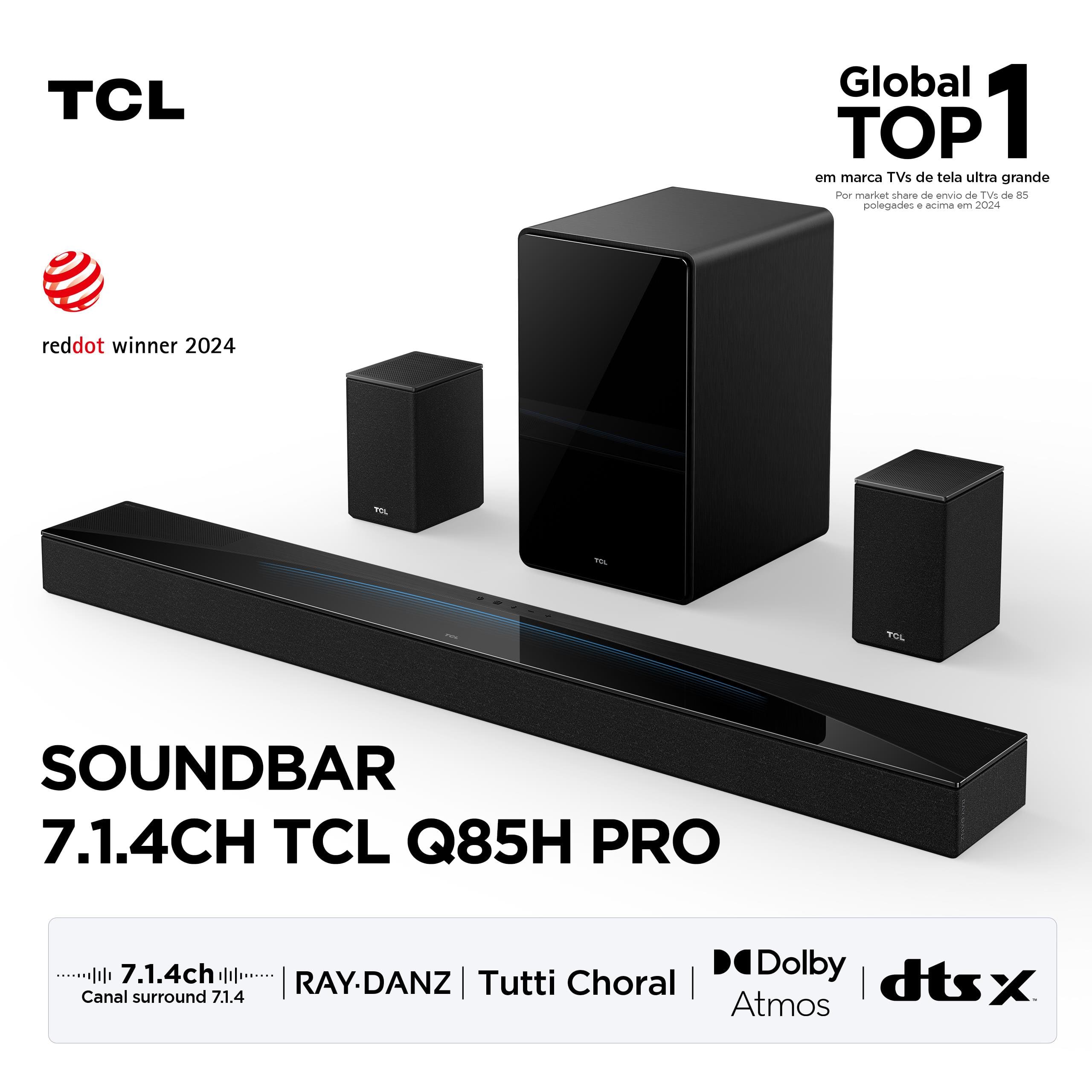 TCL 【Q85h pro】 7.1.4chサウンドバー 出力860w Soundbar TCL Q85H Pro 860W 7.1.4 | Extra