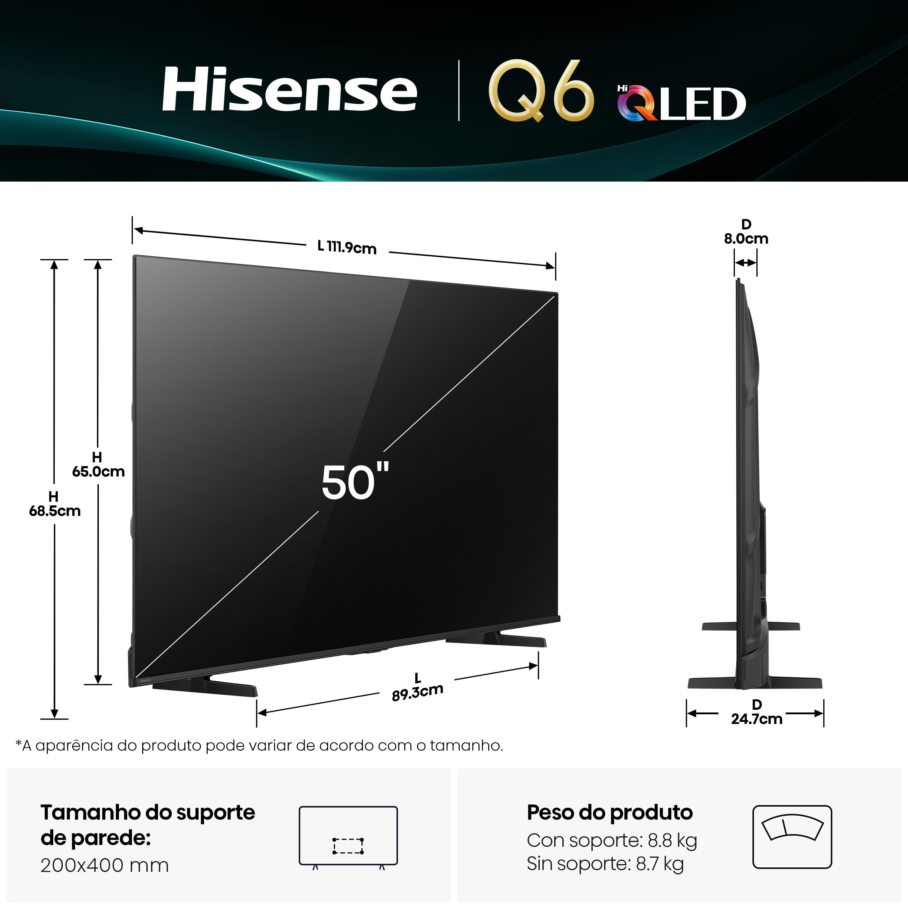 Smart TV Hisense HI-QLED 4K 50