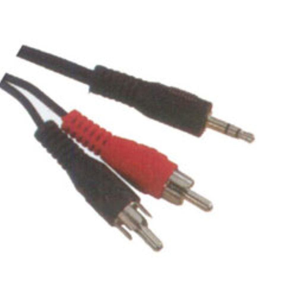 Cabo de Audio P2 Stereo Para 2 Rca - 2 Metros (P2 M X 2 Rca M)