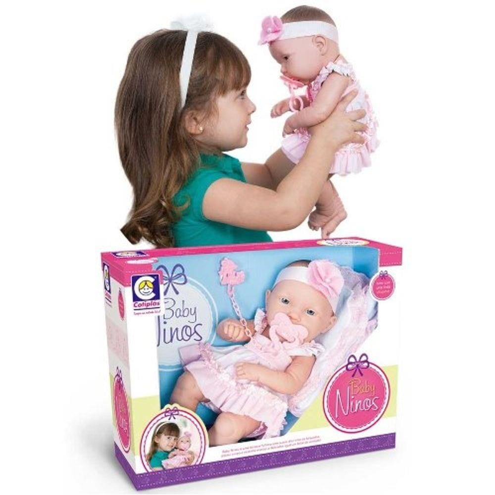 Berço De Balanço Boneca Reborn Baby Ninos Cotiplas 2426