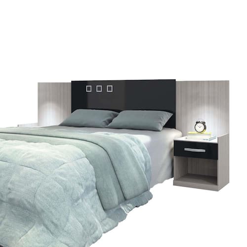 Cabeceira para Cama Casal Santos Andirá Havana Plus com Mesa Menor preço em Cabeceira para Cama Casal Santos Andirá Havana Plus com Mesa