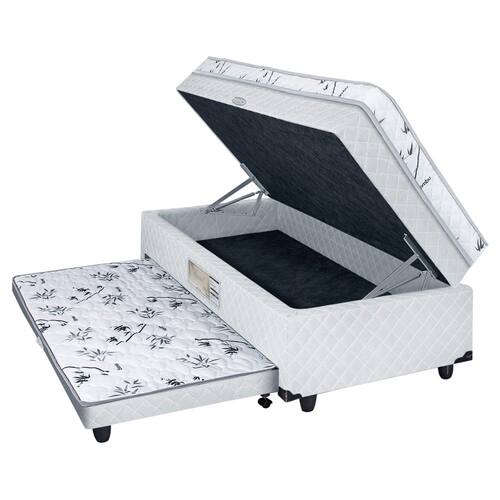 Cama Box Conjugada Solteiro Lightspuma Carol Espuma D28 com Cama Auxiliar 61x88x188 cm Menor preço em Cama Box Conjugada Solteiro Lightspuma Carol Espuma D28 com Cama Auxiliar 61x88x188 cm