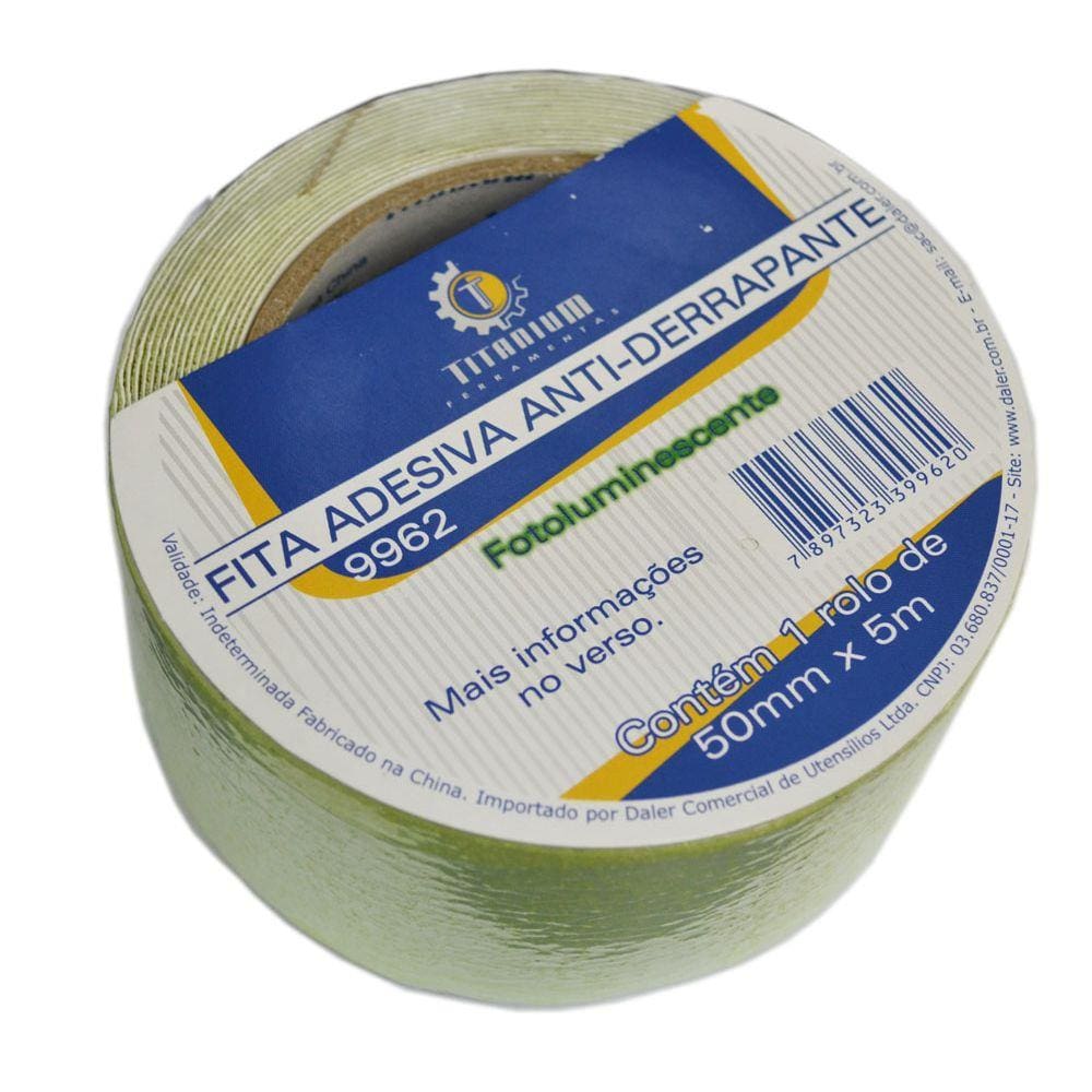 Fita Adesiva Anti Derrapante Fotoluminescente Fluorescente que Brilha no Escuro