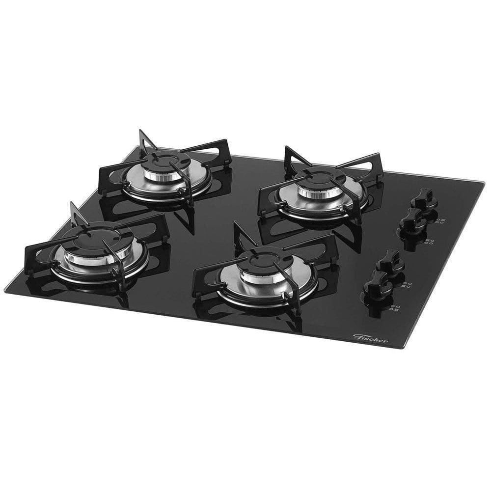 Fogão Cooktop 4 Bocas Fischer Mesa De Vidro - 1519-5713