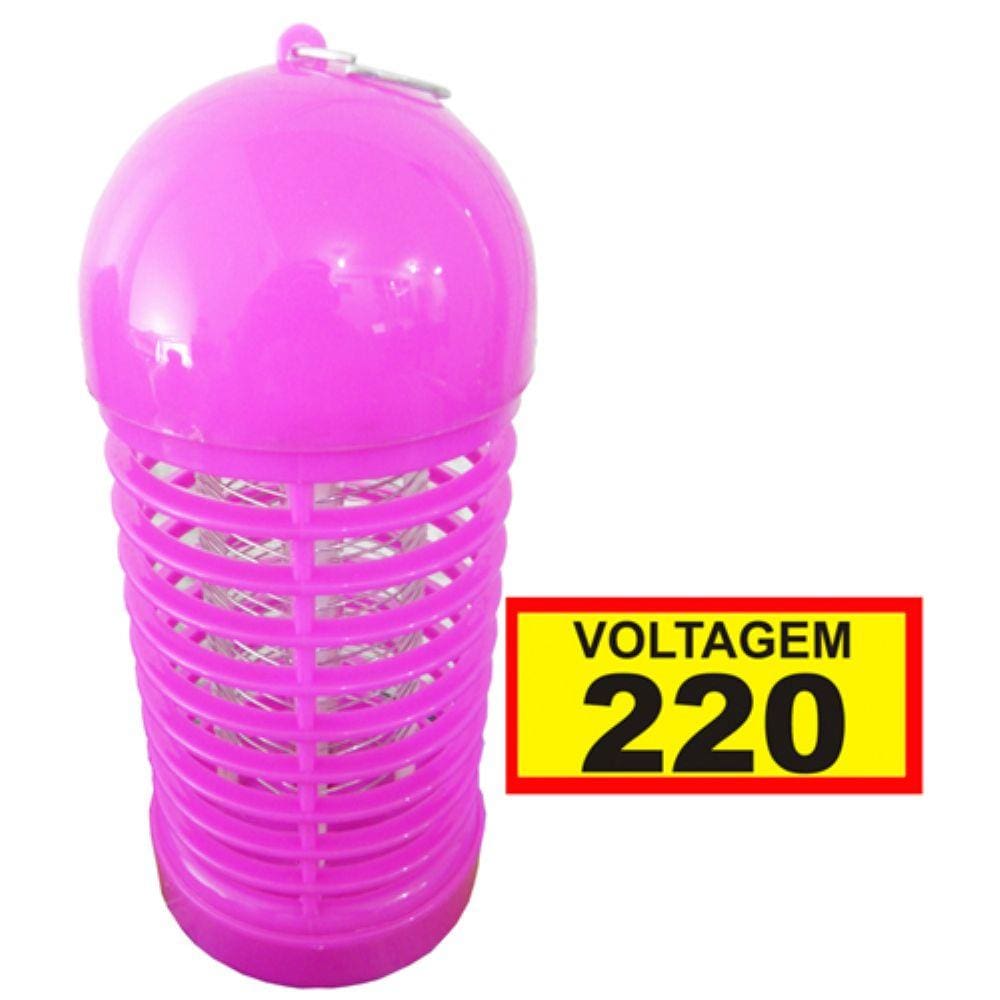 Mata Mosquito Eletrico para Insetos e Moscas Repelente e Armadilha 220v Rosa