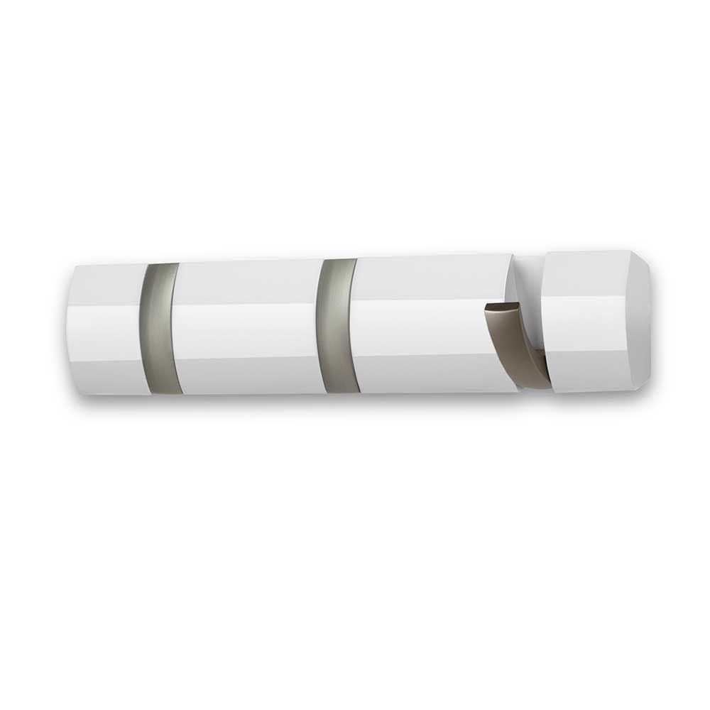 Cabideiro De Parede Flip Com 3 Ganchos Branco Umbra