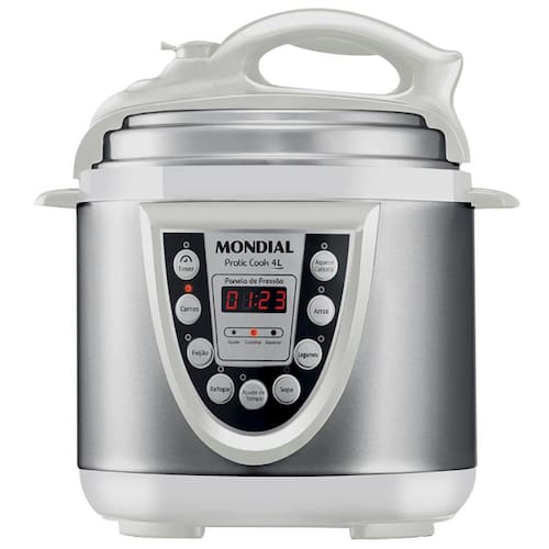 imagem-Panela de Pressão Elétrica Mondial Pratic Cook 4 Litros PE 29 - Branca - 110V