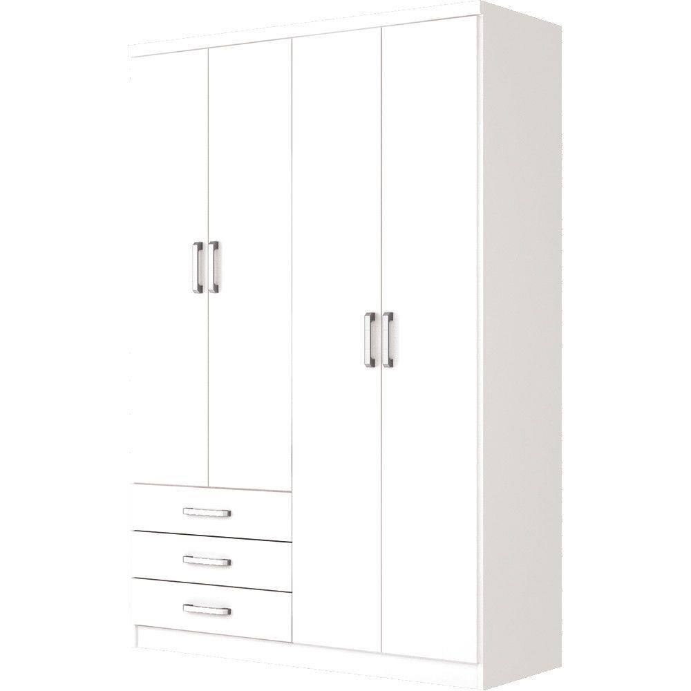 Guarda Roupa Caju 4 Portas 3 Gavetas Henn D135-10