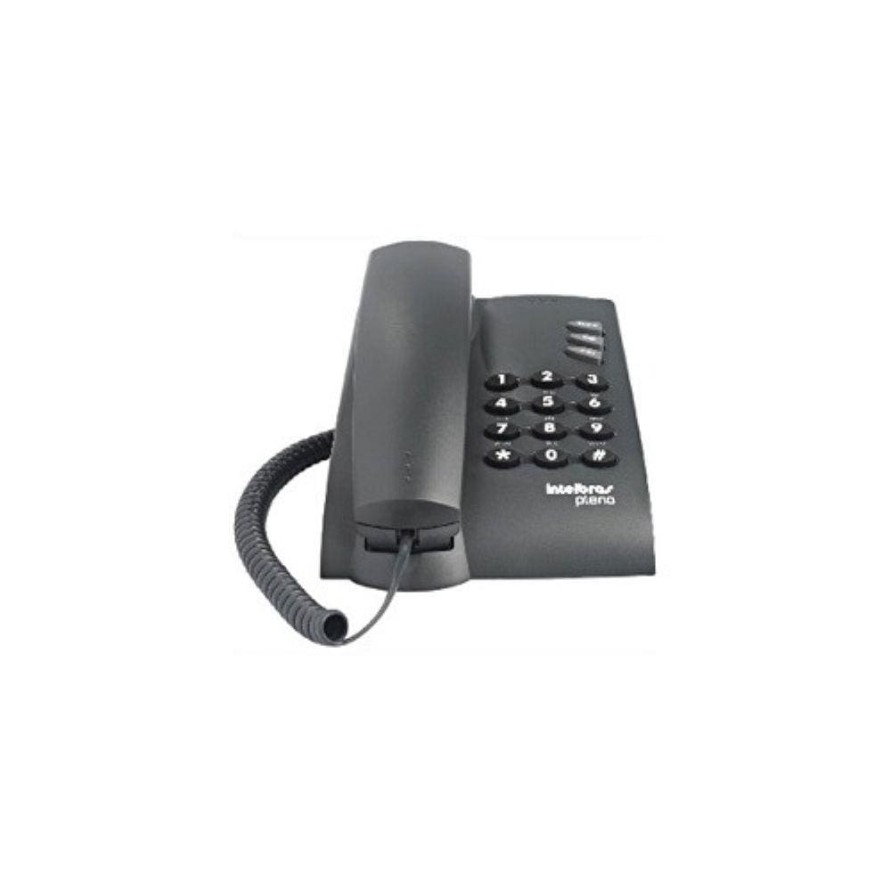 Telefone Com Fio Com Chave 3 Funções Intelbras Pleno Preto