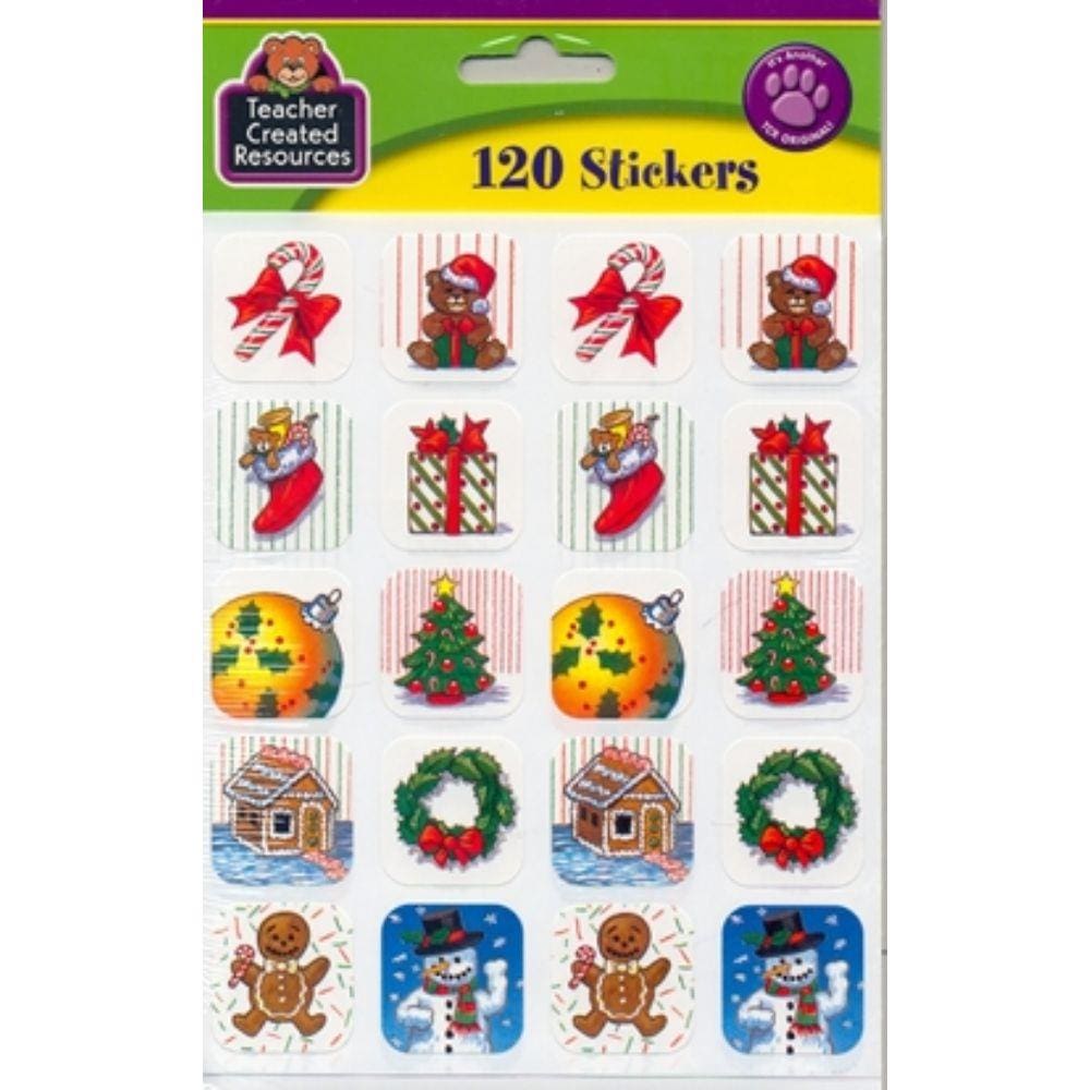 Christmas 120 Stickers (Tcr 1256)