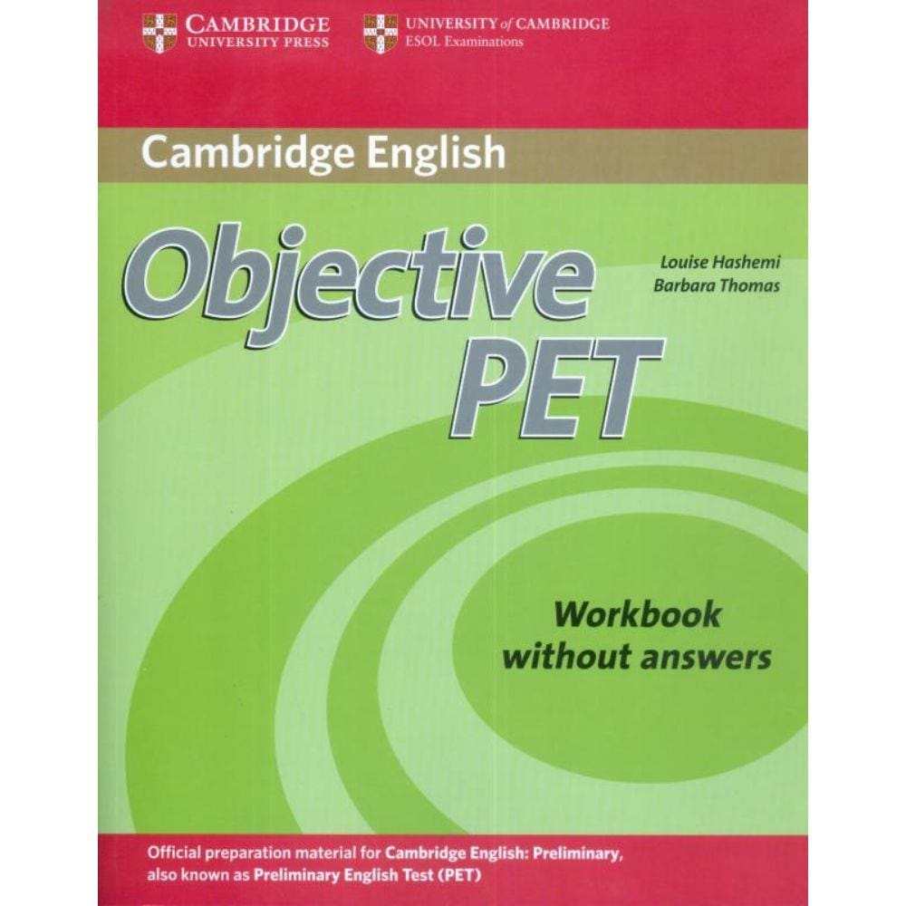 Cambridge English Objective Pet Wb Without Answers
