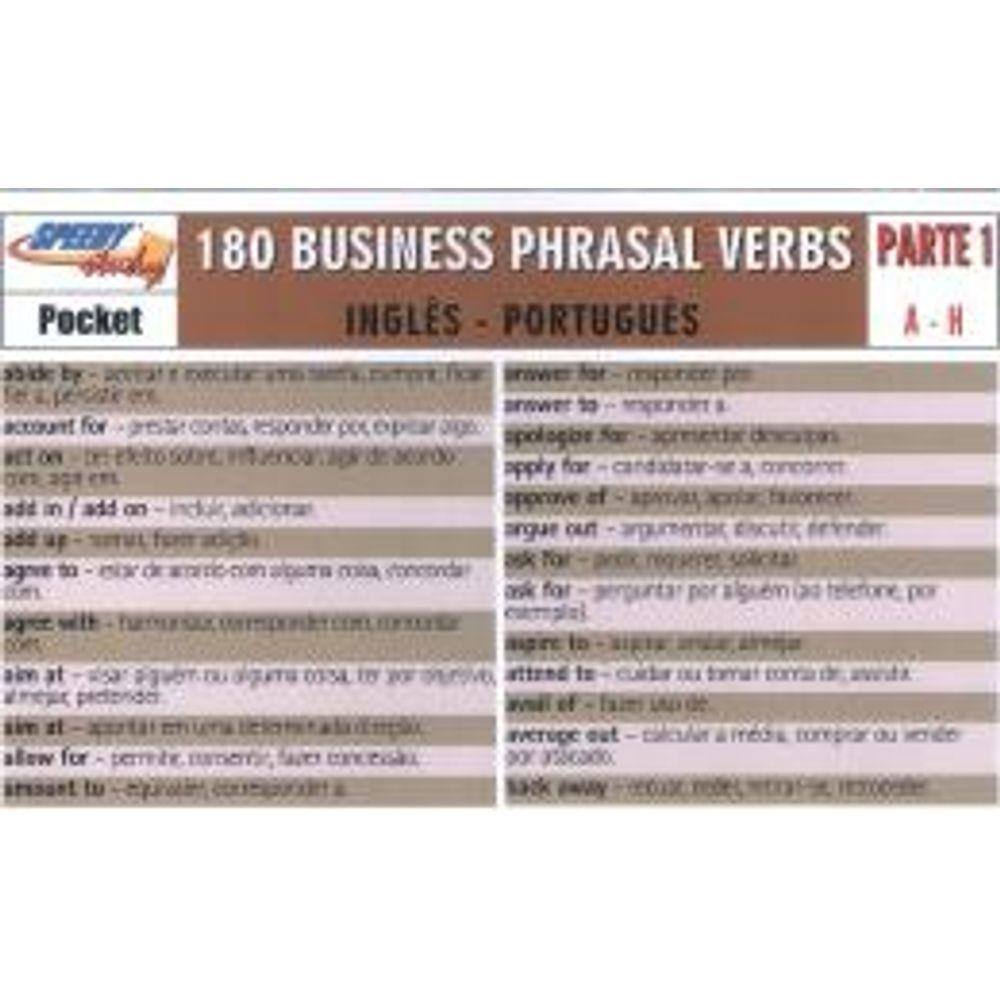 Os 140 Phrasal Verbs mais frequentes em inglês - A lista