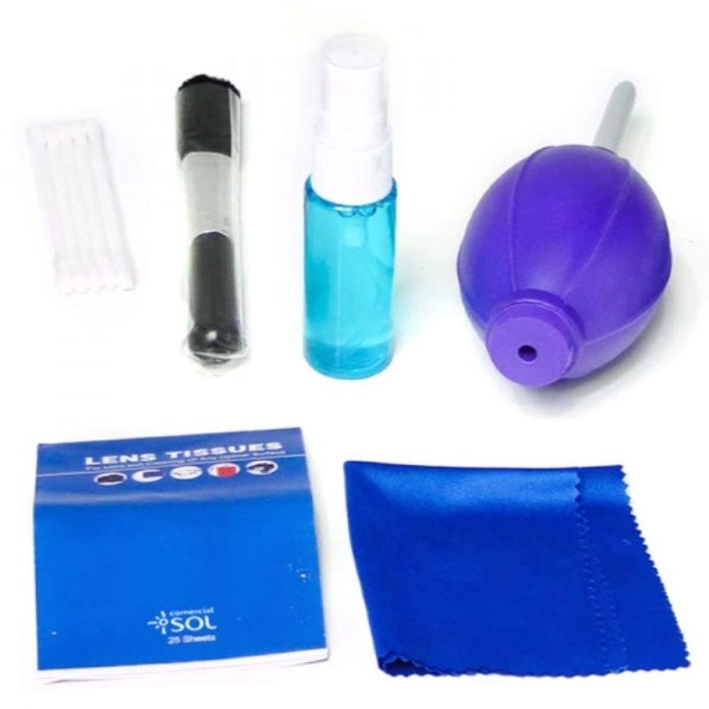 Kit de Limpeza para Câmeras e Lentes 6 x 1 - com Soprador e Pincel - Easy Modelo EC-A7105