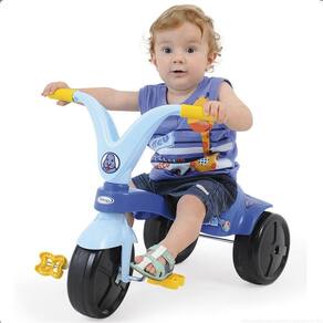 Triciclo Infantil Festa Azul Bebe Com Empurrador Motoca - Carrefour