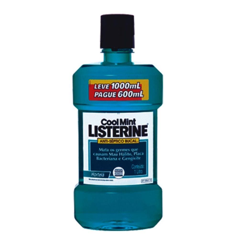 LISTERINE Cool Mint Leve 1.000ml e Pague 600ml
