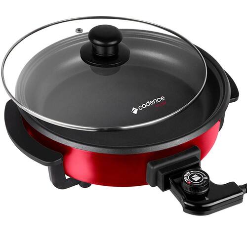 imagem-Panela Elétrica 2,8L Multifuncional Rouge Pan610 Vermelha Cadence  - 110V