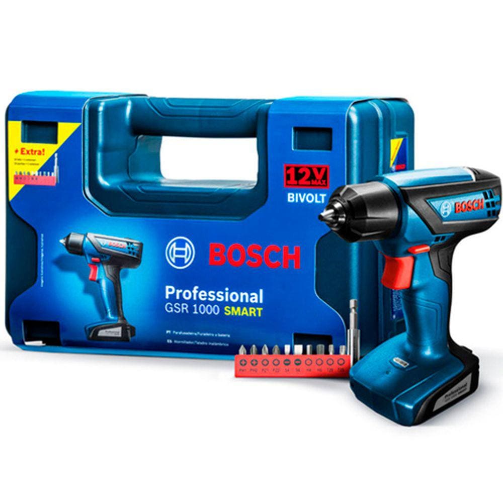 Parafusadeira Furadeira a Bateria 12v - GSR 1000 Smart - Bosch