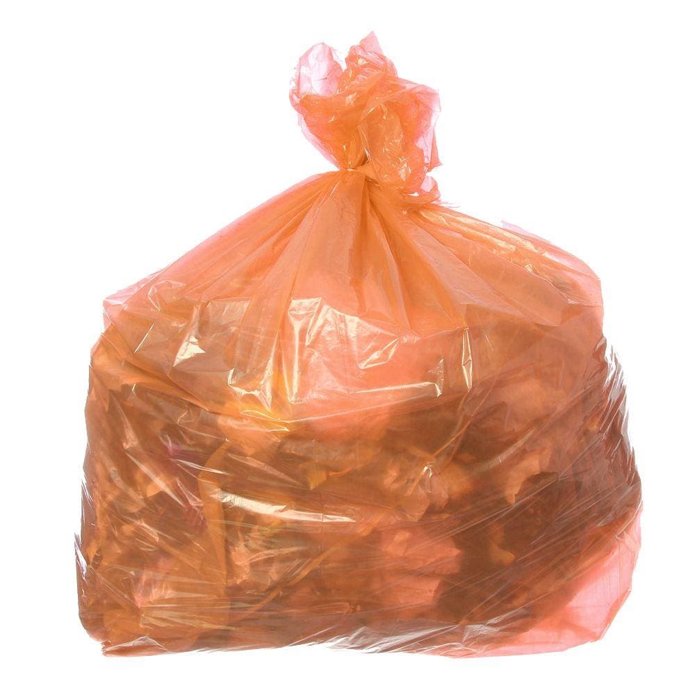 Saco Para Lixo Com Capacidade De 30 Litros Laranja Com 100 Unidades Itaquiti