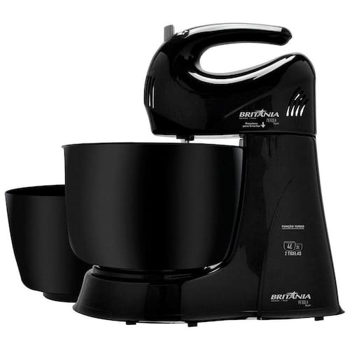 imagem-Batedeira Britânia Perola Maxx 2 PR 350W - Preta - 110V