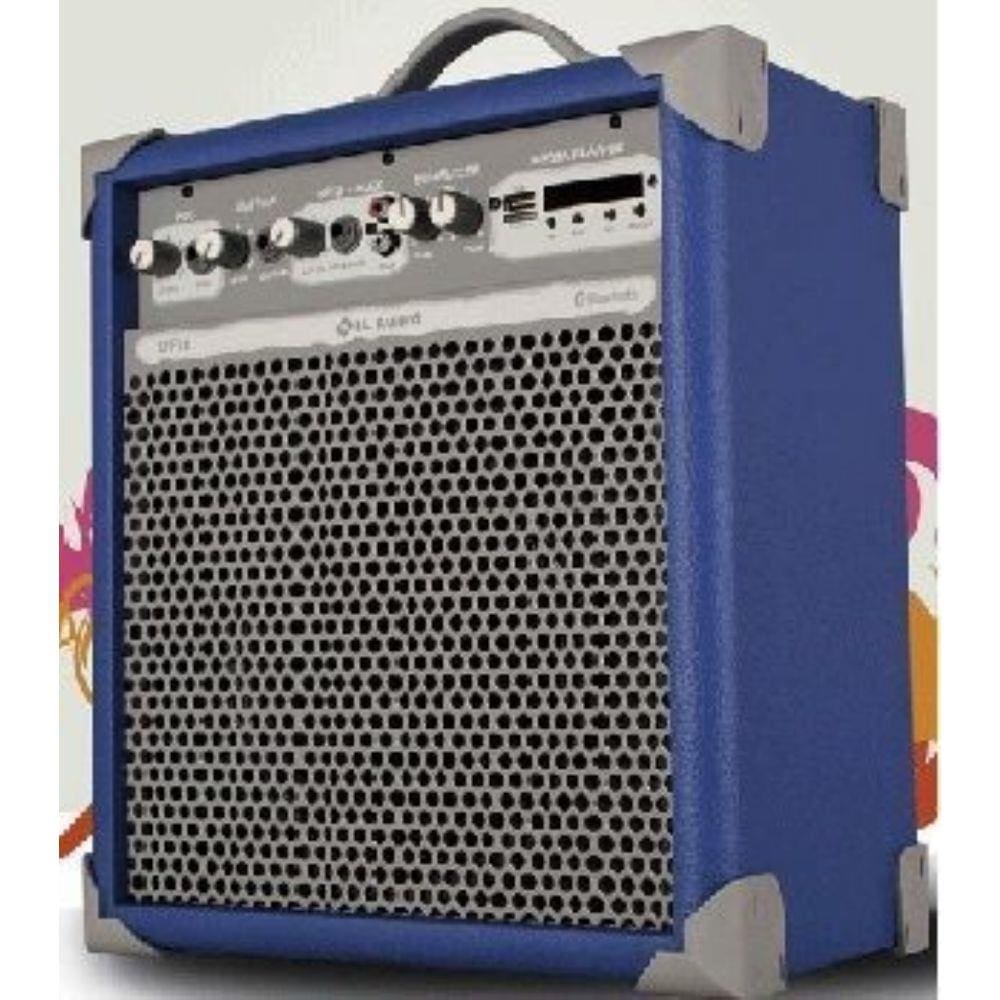 Caixa de Som Amplificada Multiuso UP!8 FM/USB/BLUETOOTH - Azul