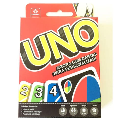 UNO Minimalista Preto Jogo de Cartas Original 7+GYH69 Mattel