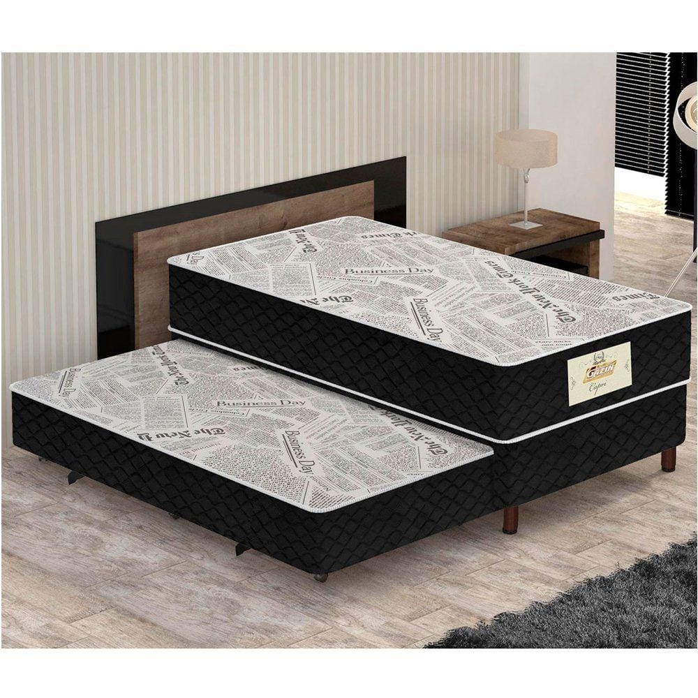 Box Conjugado Solteiro Gazin Capri 88x188 com Cama Auxiliar Molas Bonnel
