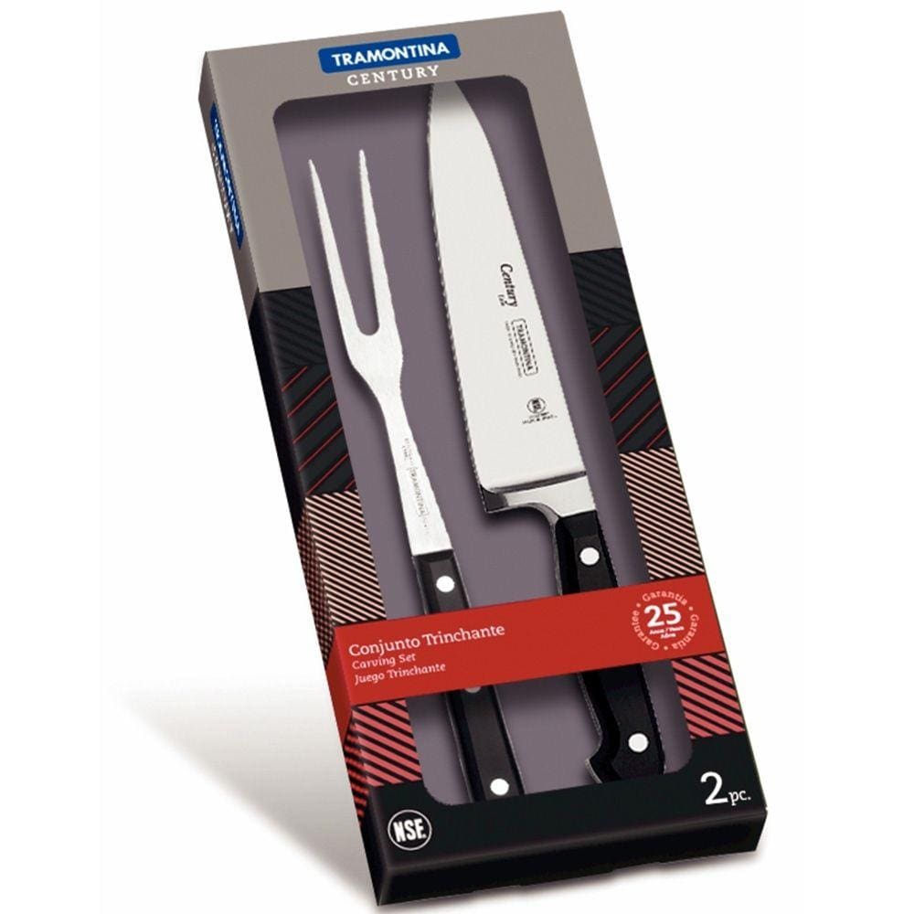 Conjunto Trinchante Century em Aço Inox com 2 Peças - Tramontina