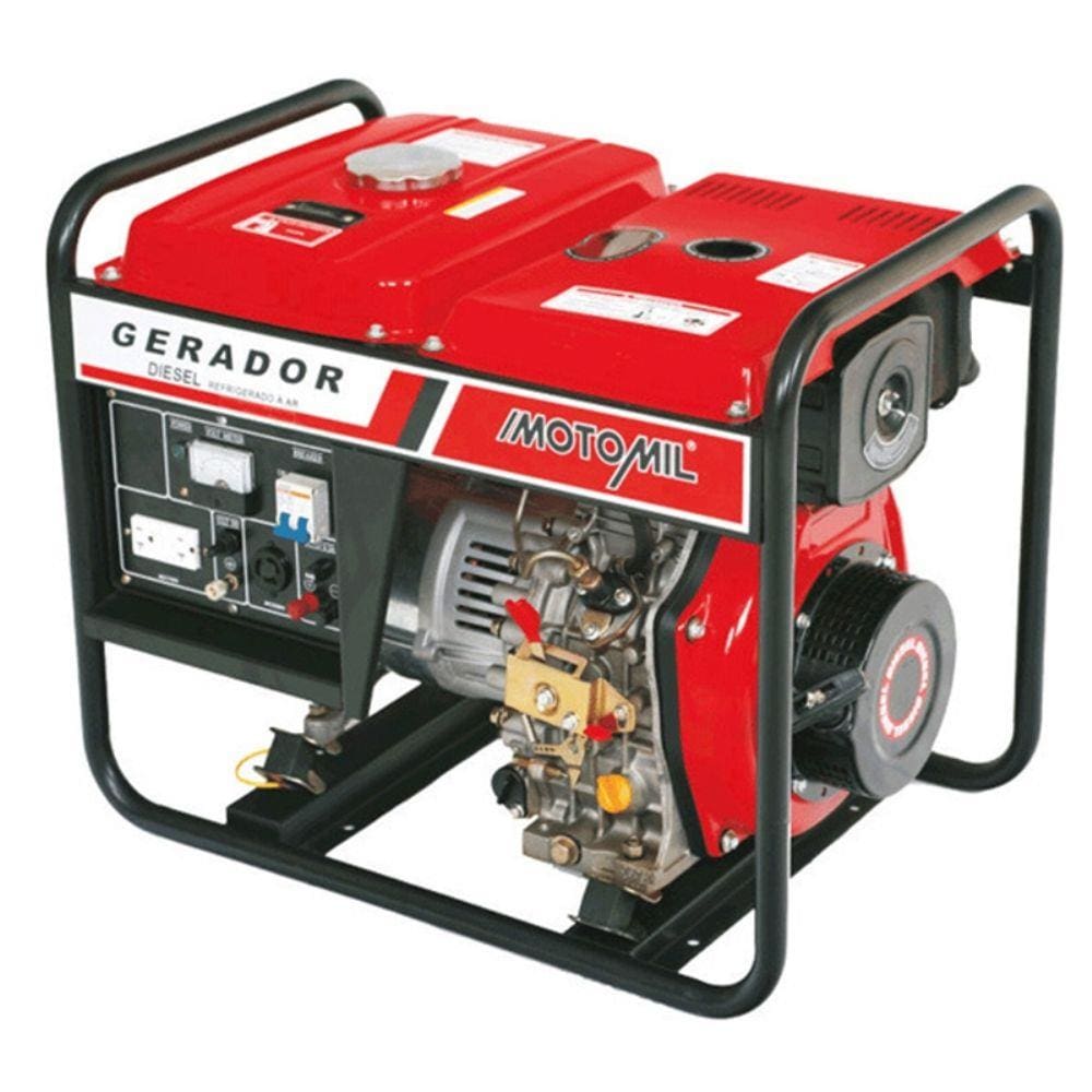 Gerador De Energia A Diesel De 5000W - 5 Kva - Motomil Mdg-5000Cl