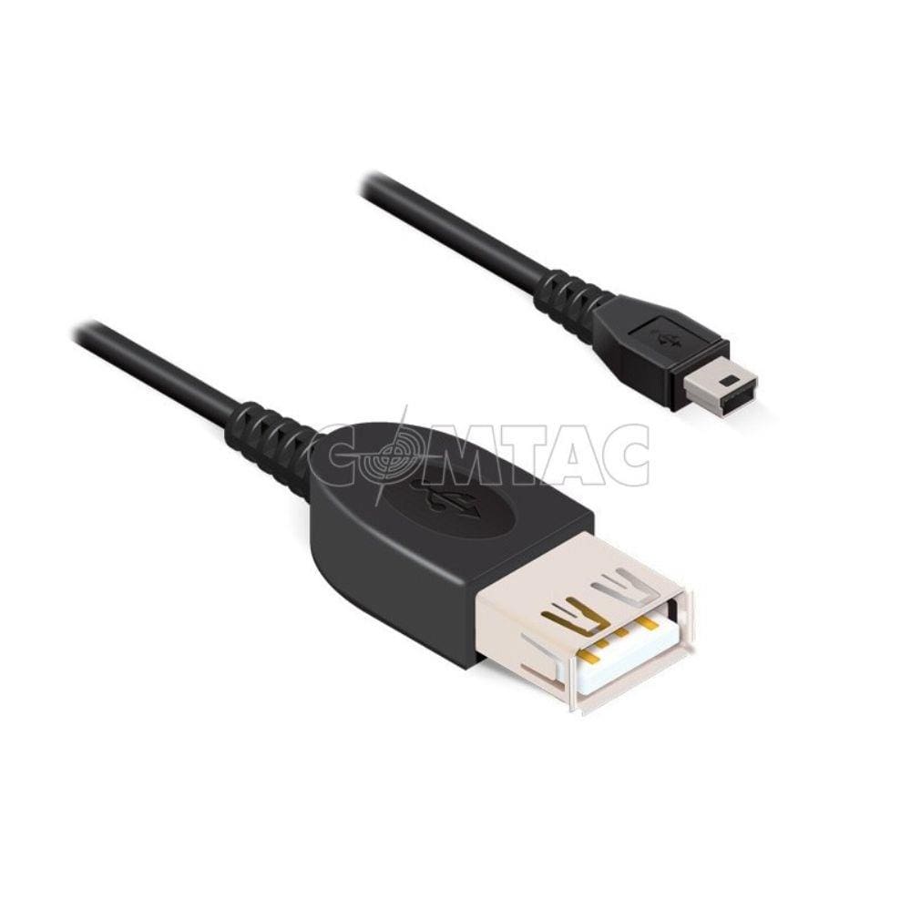 Cabo Mini Usb Macho Para Usb Fêmea 2.0 0,5 Metros Comtac