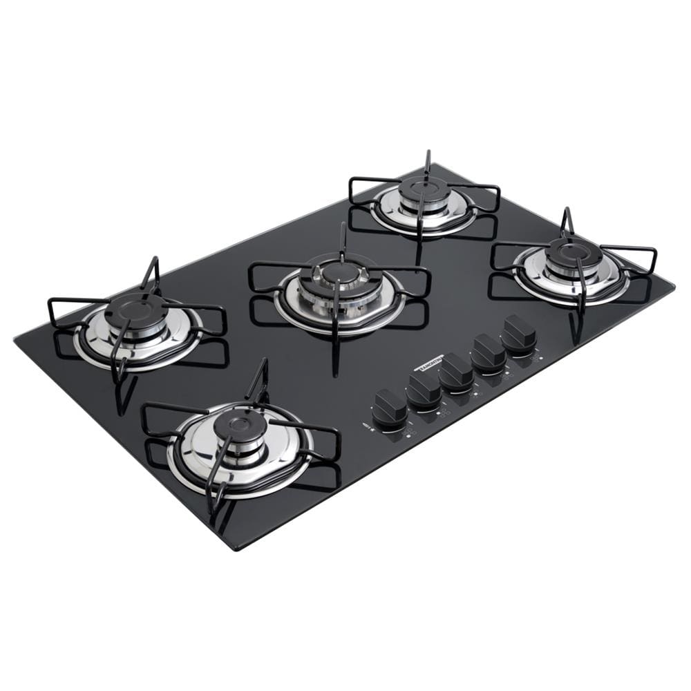 Cooktop 5 Bocas Tramontina Preto - Penta B 5gg Tri 70 - Gás Bivolt - 94708/201 Cooktop 5 Bocas Tramontina Preto - Penta B 5gg Tri 70 - Gás Bivolt - 94708/201