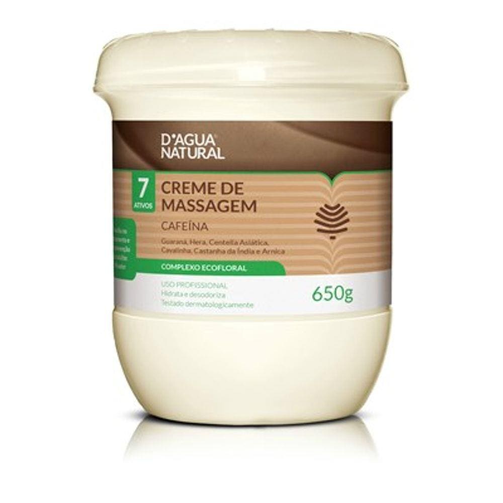 Creme de Massagem Cafeína 7 ativos D`agua Natural