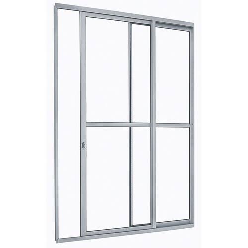 Menor preço em Porta de Correr com Divisão Central Alumifit 2 Folhas Sasazaki 2,16mx1,60mx6,6cm Branco Direita