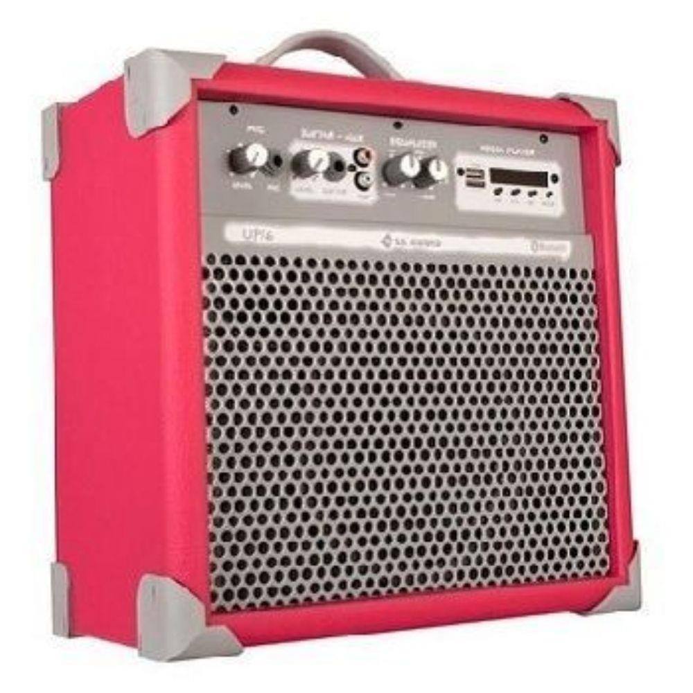 Caixa de Som Amplificada Multiuso UP!6 FM/USB/BLUETOOTH - Rosa