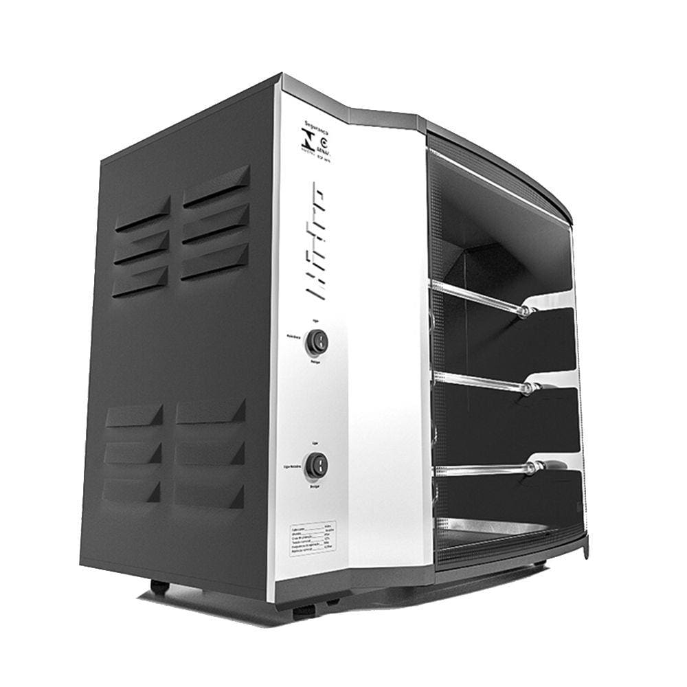 Assador Elétrico Giratório 1/30 CHE com 3 Espetos Preto - Hidro