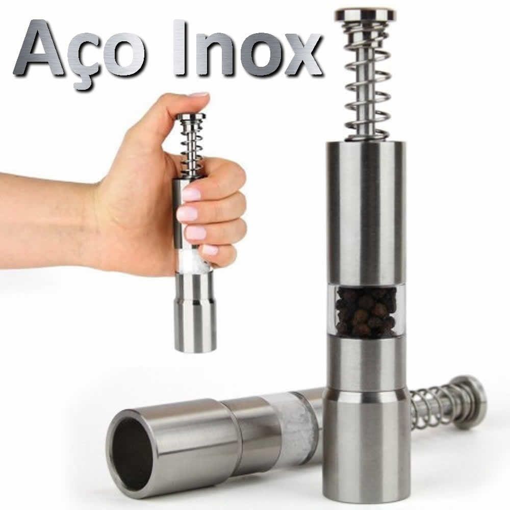 Moedor De Pimenta E Sal Aço Inox 15Cm Cbrn01392