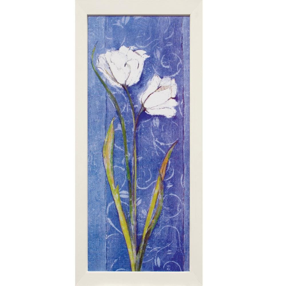 Quadro Kapos com Vidro Floral - 17x32cm