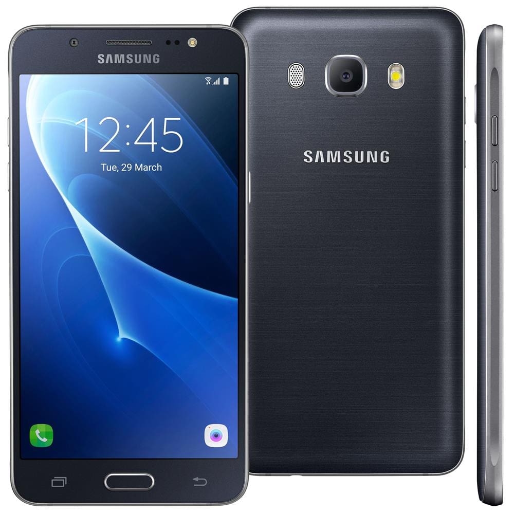 Smartphone Samsung Galaxy J7 Duos Metal Preto com 16GB, Dual chip, Tela  5.5\