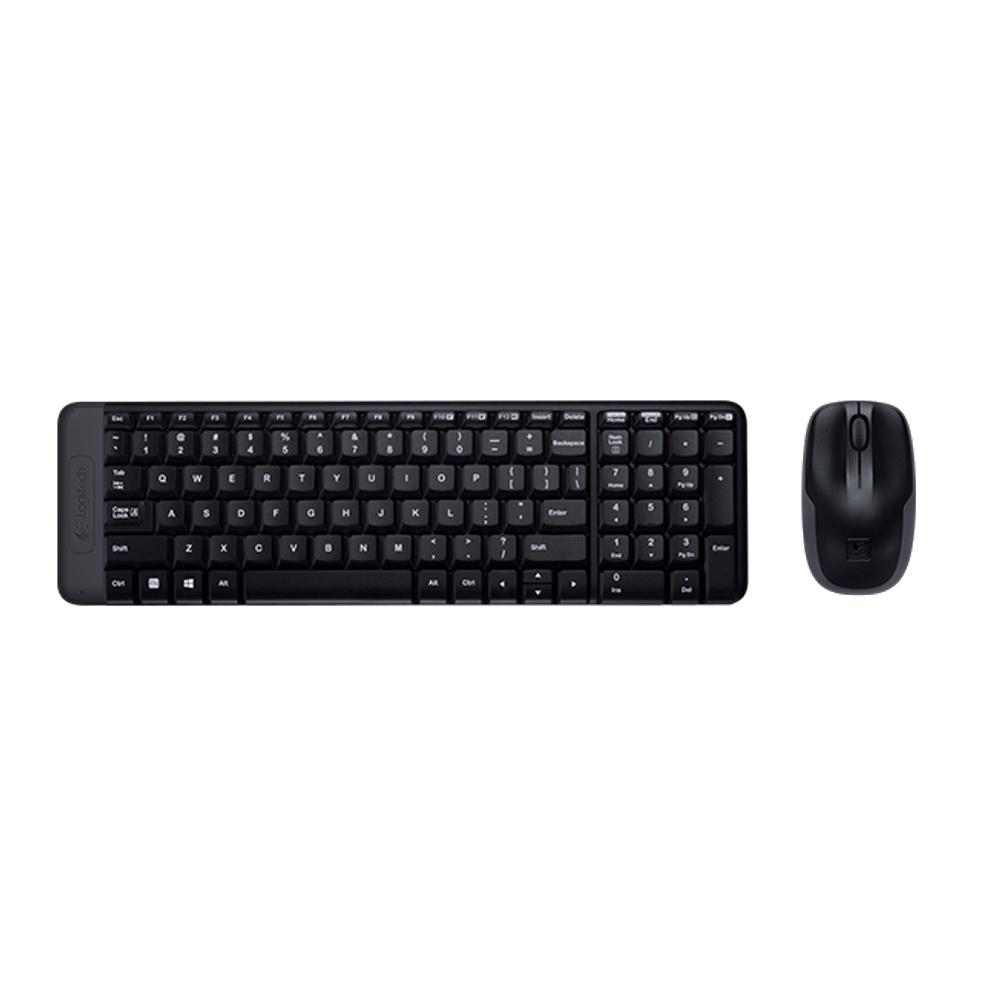 Kit Teclado+Mouse s/fio MK220 Preto BRA - Logitech