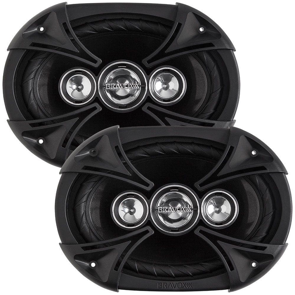 Par de Alto Falantes Bravox B4X69 BK Quadriaxial Black 6x9\" 110W RMS 4 Ohms