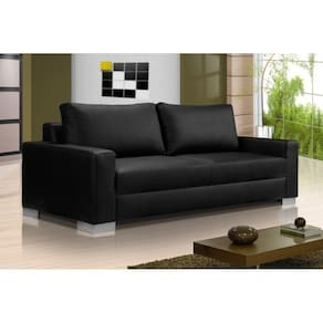 Sofa de couro sintetico 2 lugares | Extra